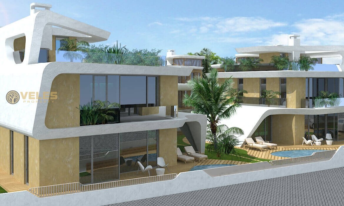 Купить недвижимость на Северном Кипре, SV-411 Вилла с четырьмя спальнями в комплексе в Лапте, Veles